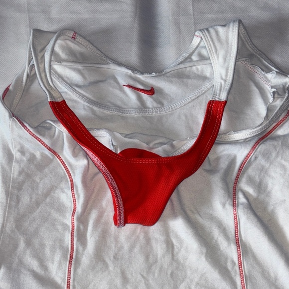 Nike White Tank Top with Red Accents - Picture 10 of 10